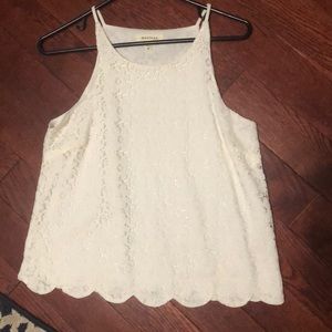 White lace tank
